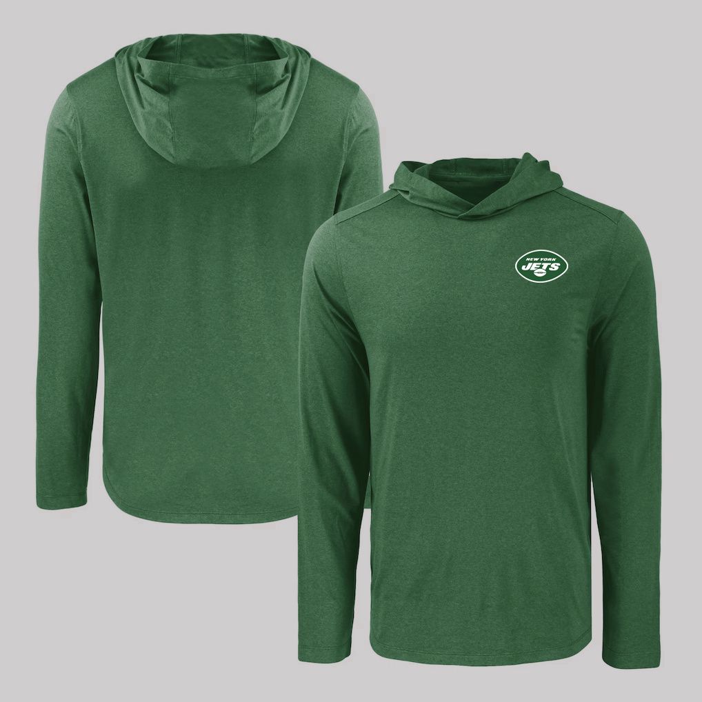 Men 2026 NFL New York Jets Hooded long sleeved T-shirt green 06